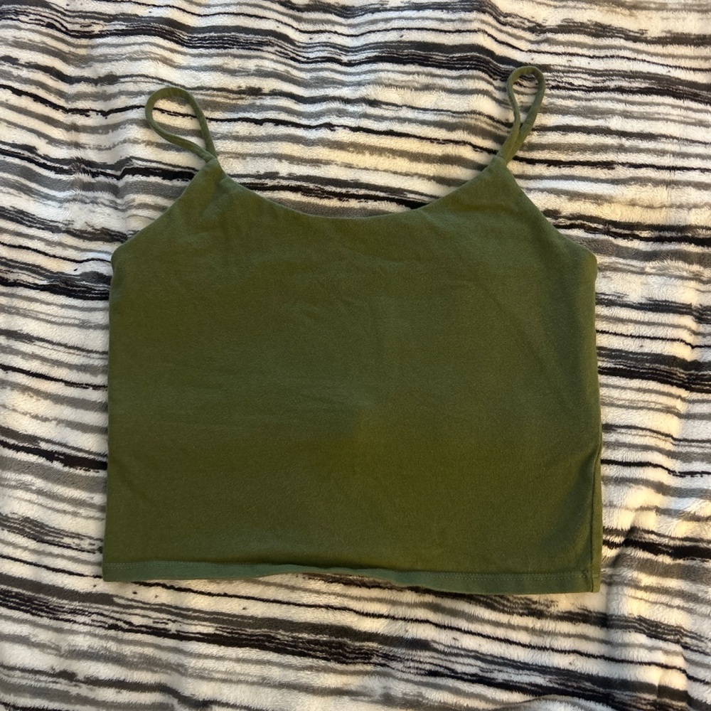 American Eagle Outfitters Olive Crop Top